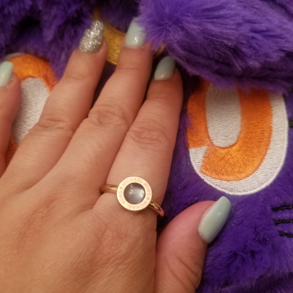 Michael Kors Mother of Pearl Ross Gold Ring